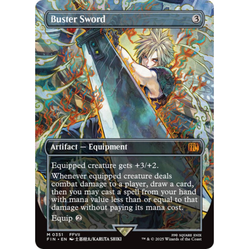 Buster Sword (Borderless Art) | FINAL FANTASY