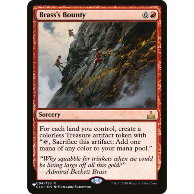 Brass’s Bounty (The List Reprint) | Rivals of Ixalan