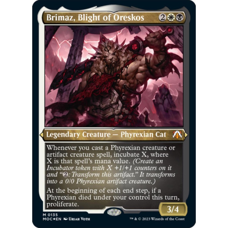 Brimaz, Blight of Oreskos (Etched Display Commander) | March of the Machine Commander