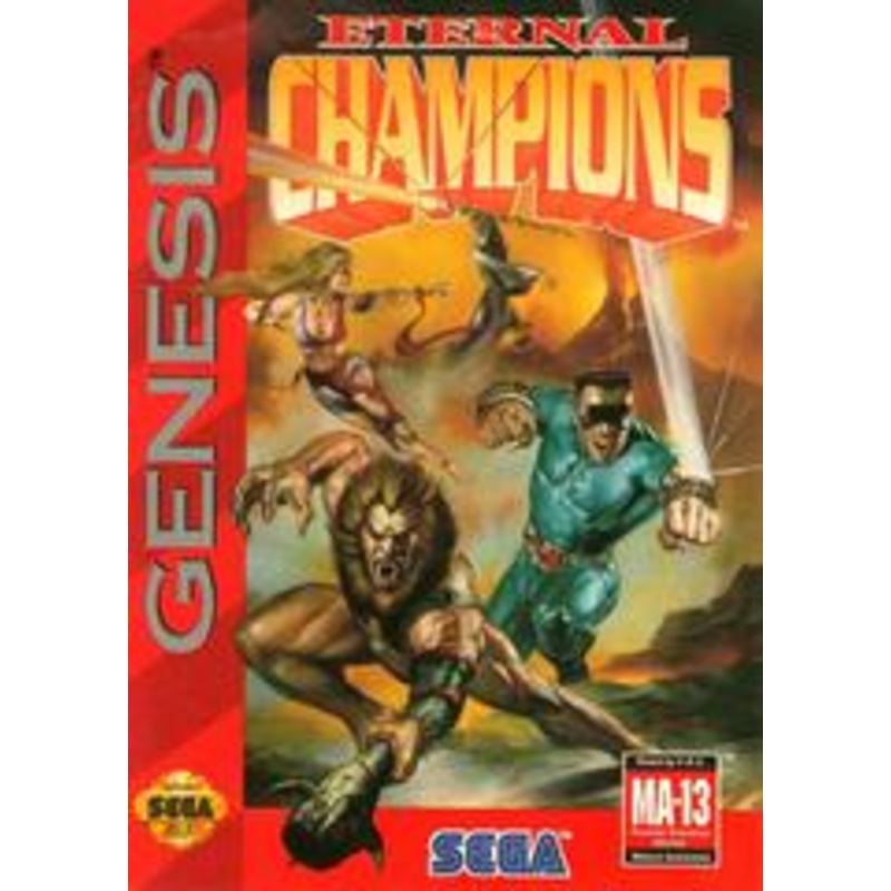 Eternal Champions Genesis Used Cartridge, Case & Manual