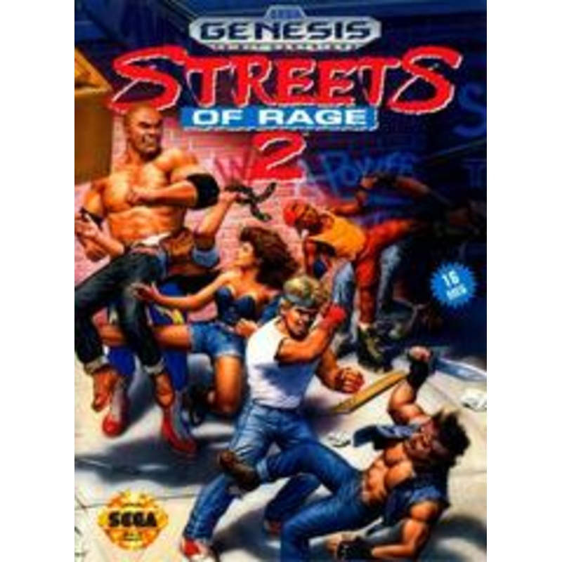 Streets Of Rage 2 Genesis Used Cartridge & Case Only