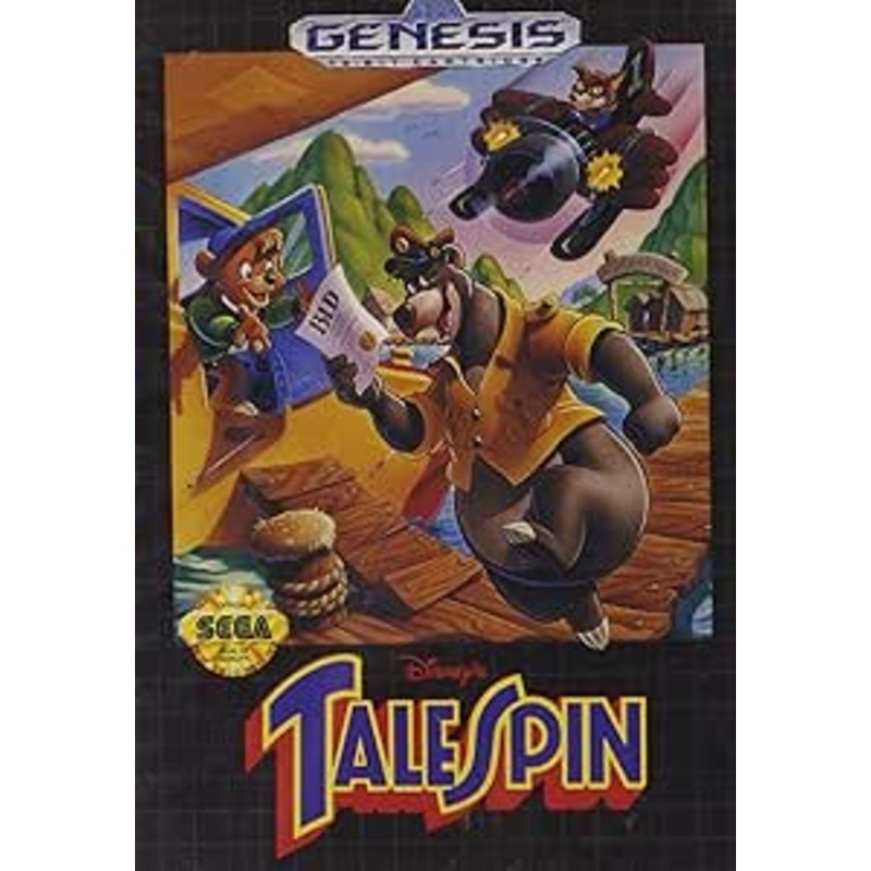Talespin Genesis Used Cartridge, Case & Manual