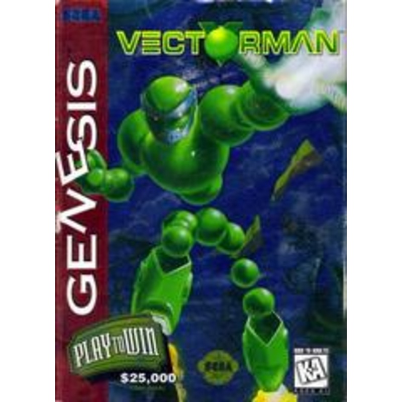 Vectorman Genesis Used Cartridge, Case & Manual