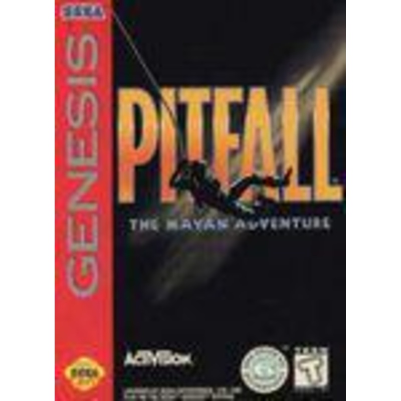 Pitfall Mayan Adventure Genesis Used Cartridge & Case Only