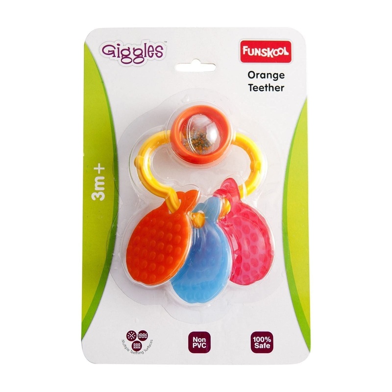 Orange Teether Rattle