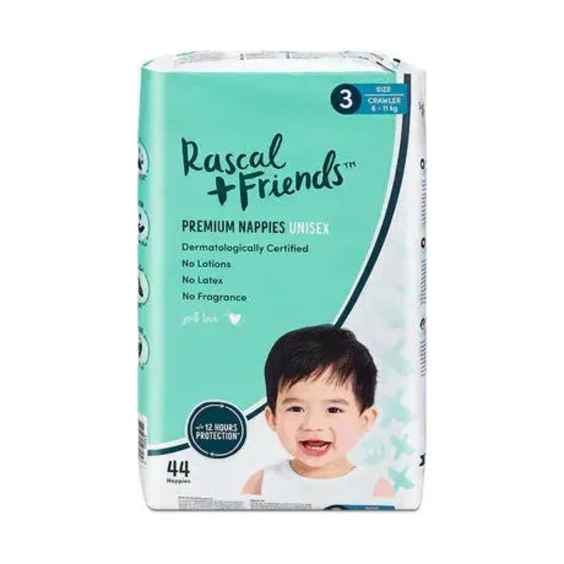 Rascal And Friends Nappy Size 3 44Pcs