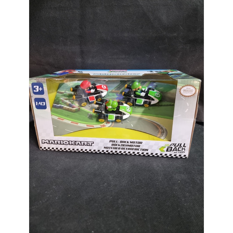 3 Pack Carrera Pull Speed MarioKart 1:43 Scale Vehicles