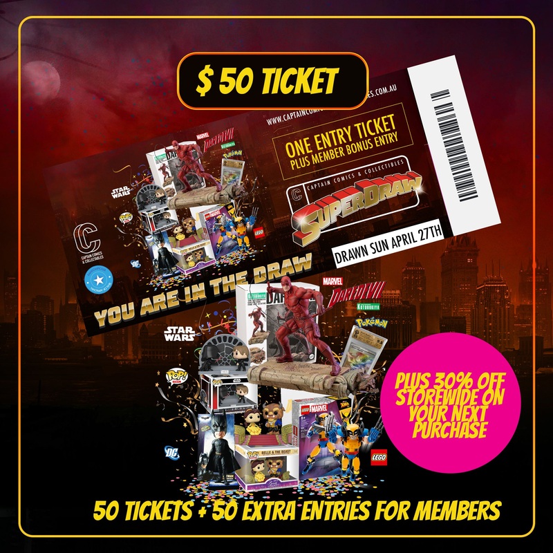 Captain Comics SuperDraw Giveaway $50 Ticket: 50 Entries+50 Extra Entries for Members