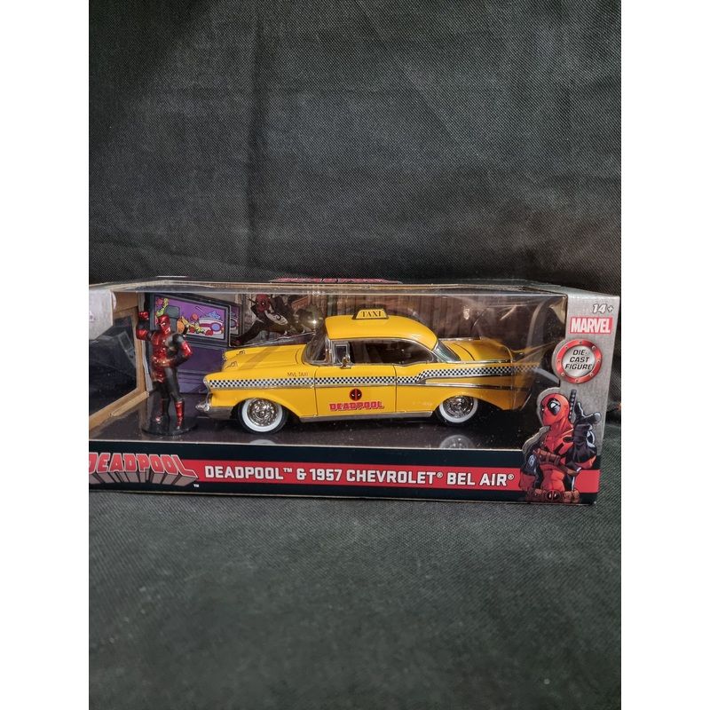 MARVEL DEADPOOL & 1957 CHEVROLET BEL AIR JADA DIECAST