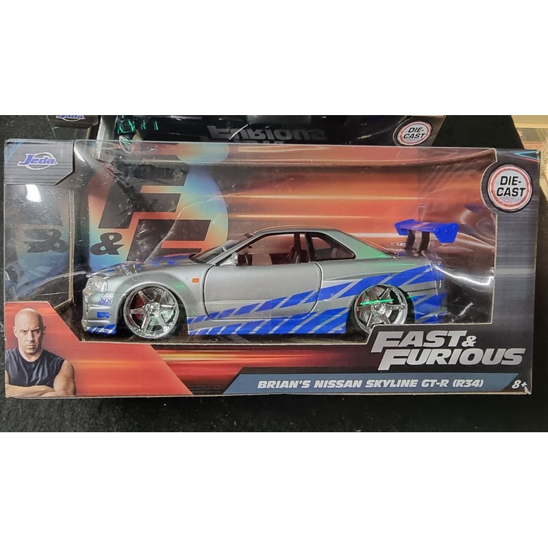 FAST & FURIOUS BRIAN’S NISSAN SKTLINE GT-R (R34) JADA DIE CAST