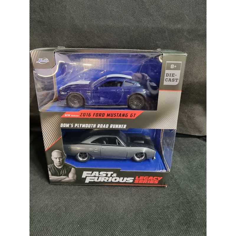 FAST & FURIOUS JADA PORSCHE 2016 FORD MUSTANG GT / DOM’S PLYMOUTH ROAD RUNNER 2 PACK