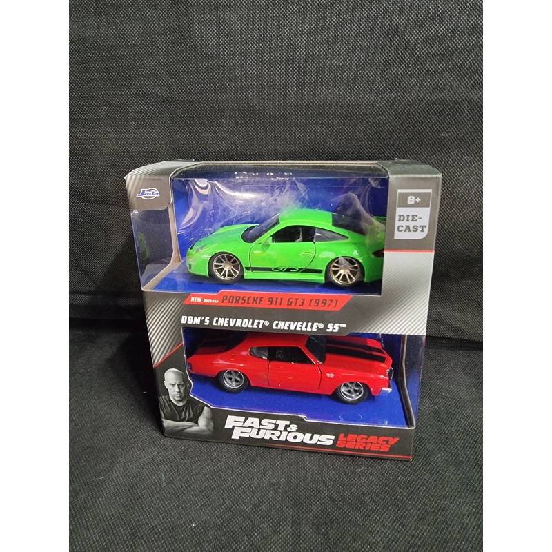 FAST & FURIOUS JADA PORSCHE 911 GT3(997) / DOM’S CHEVROLET CHEVELLE 55 2 PACK