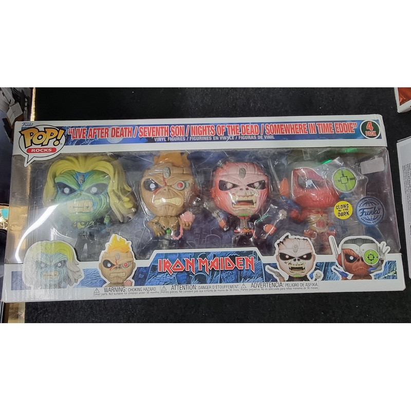 FUNKO POP IRON MAIDEN 4 PACK GLOW IN THE DARK