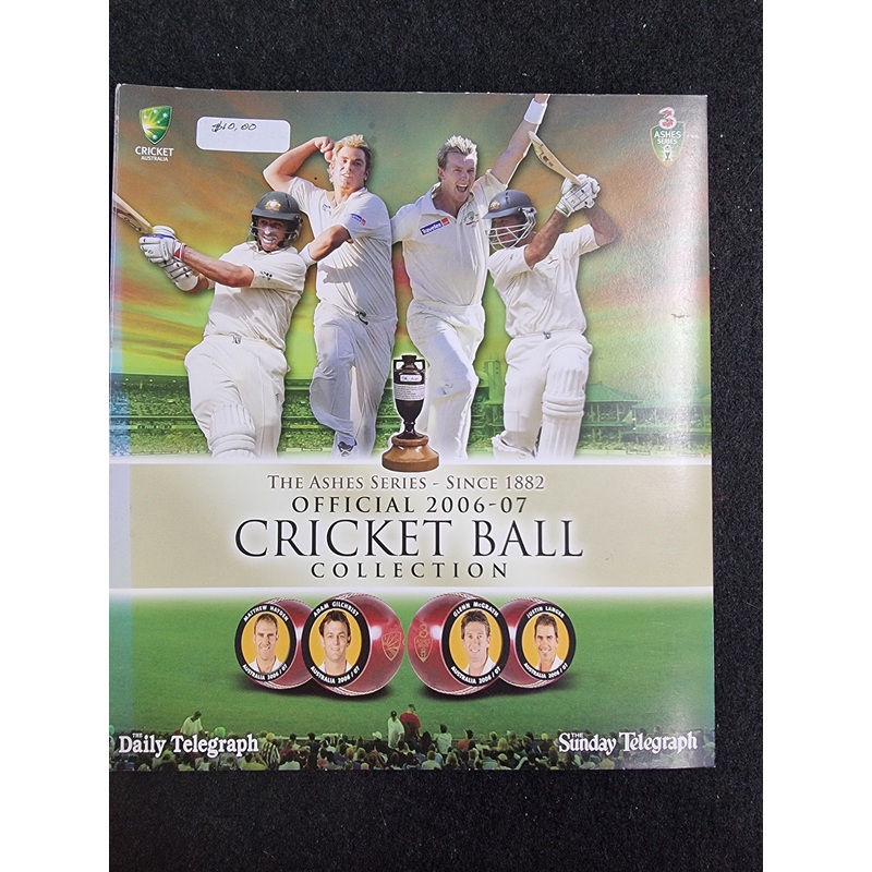 THE ASHES SERIES -SINCE 1882 OFFICIAL 2006-07 CRICKET BALL COLLECTION