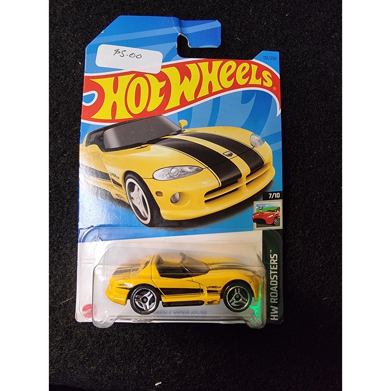 2023 Hot Wheels #131 HW Roadsters 7/10 DODGE VIPER RT/10 Yellow