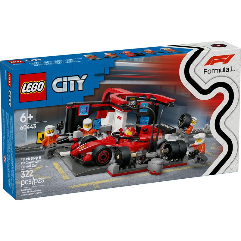 F1 Pit Stop & Pit Crew with Ferrari Car (60443)