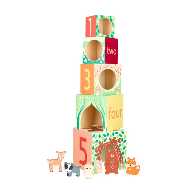 Woodland Animal Wooden Stacking Cubes