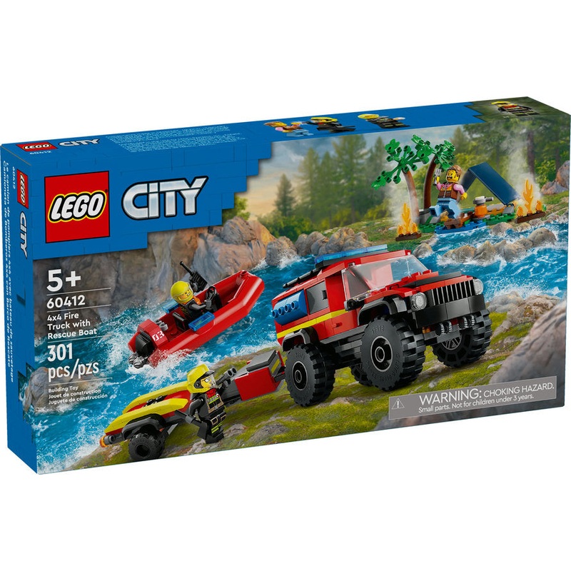 4×4 Fire Truck with Rescue Boat (60412)