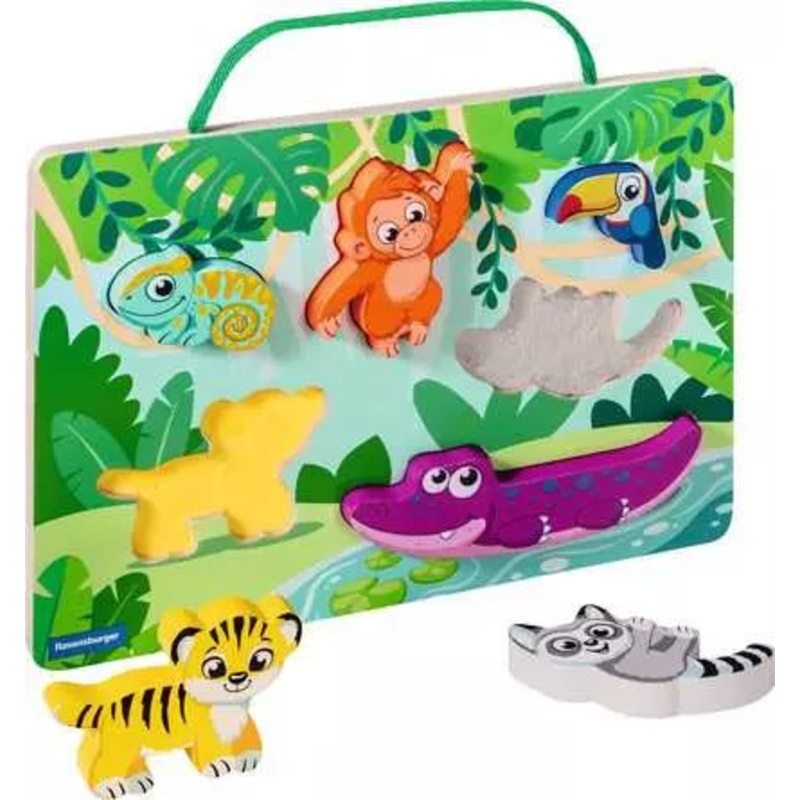 Wooden Touch & Play Puzzle: Jungle