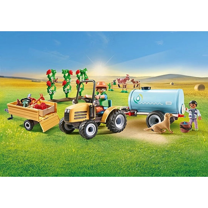 Tractor with Trailer and Water Tank (#71442)