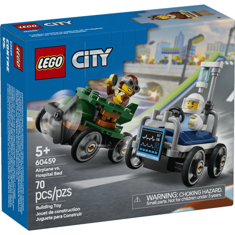 Airplane vs. Hospital Bed Race Car Pack (60459)