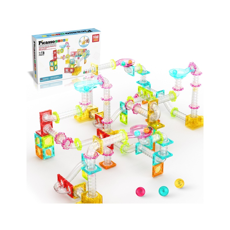 Travel Sized 100 Piece Marble Run Playset